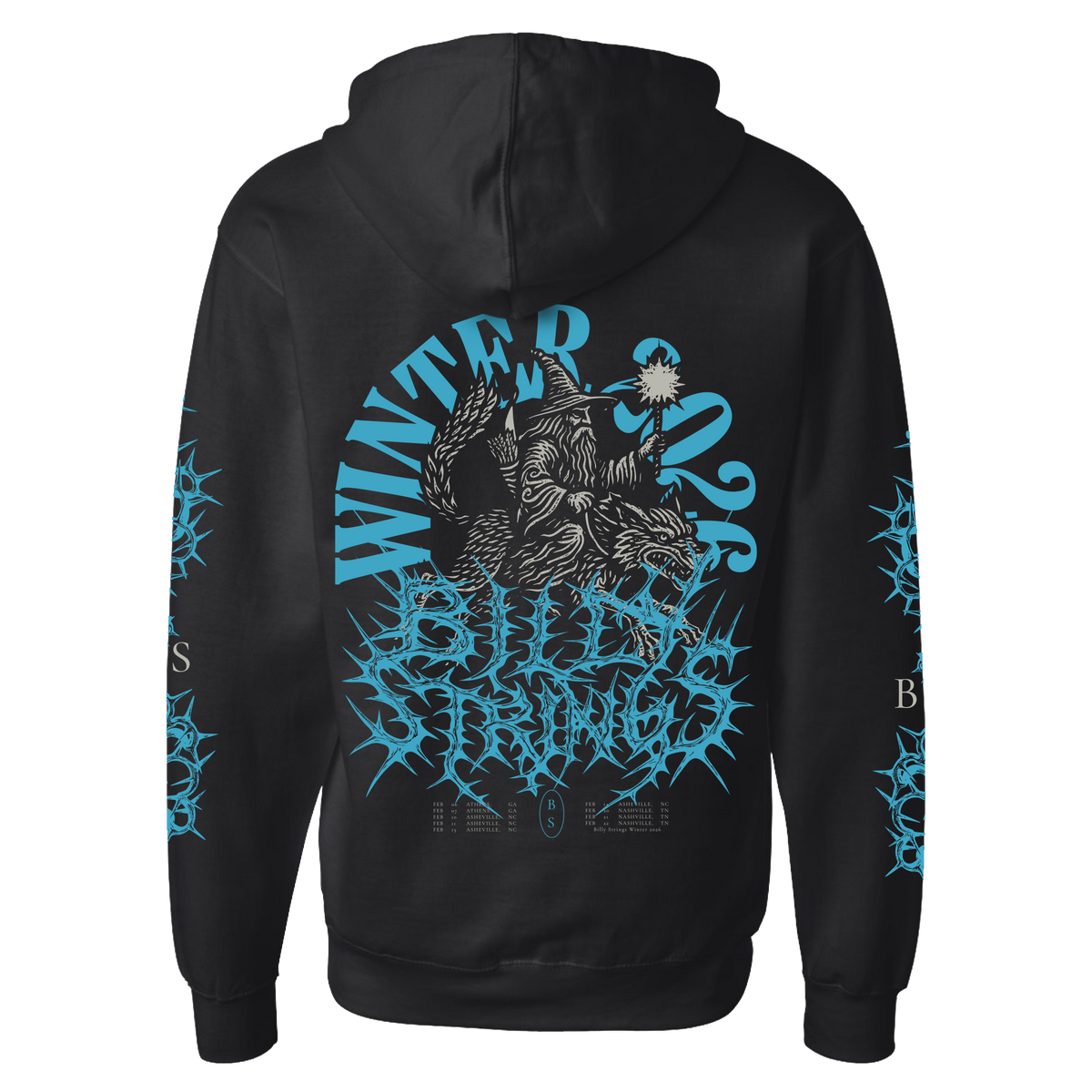 ONLINE EXCLUSIVE: Wizard Metal Zip Up Hoodie with Dates (Connor
