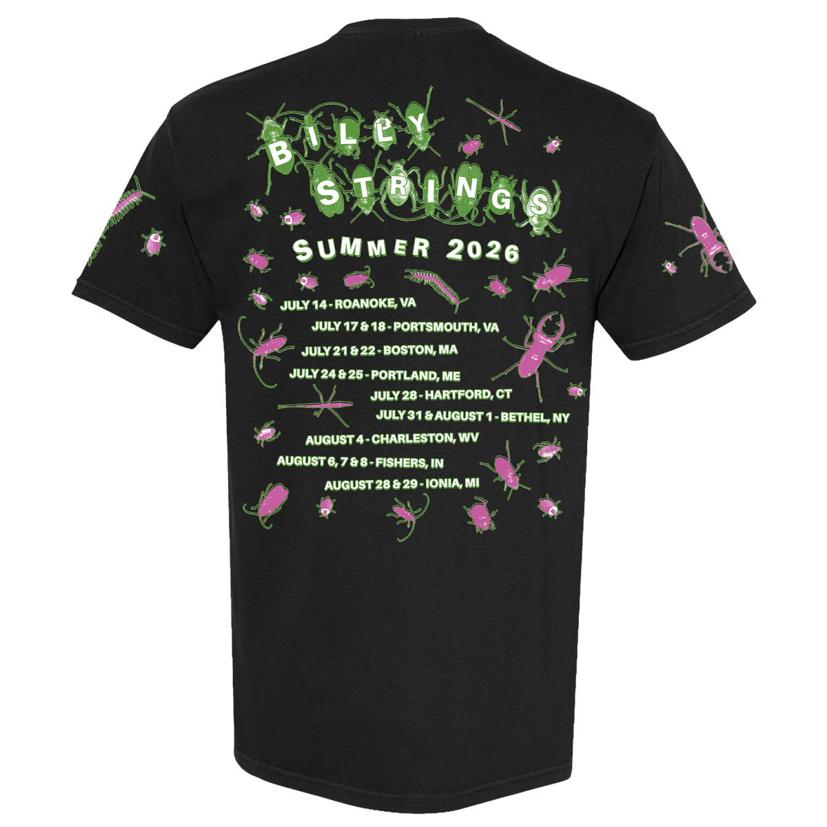 Novel Core×JESSE BiLi BiLi Tシャツ　BASIC Bugs Tee with Dates (George Ebblewhite) – Billy Strings