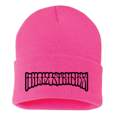 Pink Embroidered Logotype Beanie (Julian Bast)