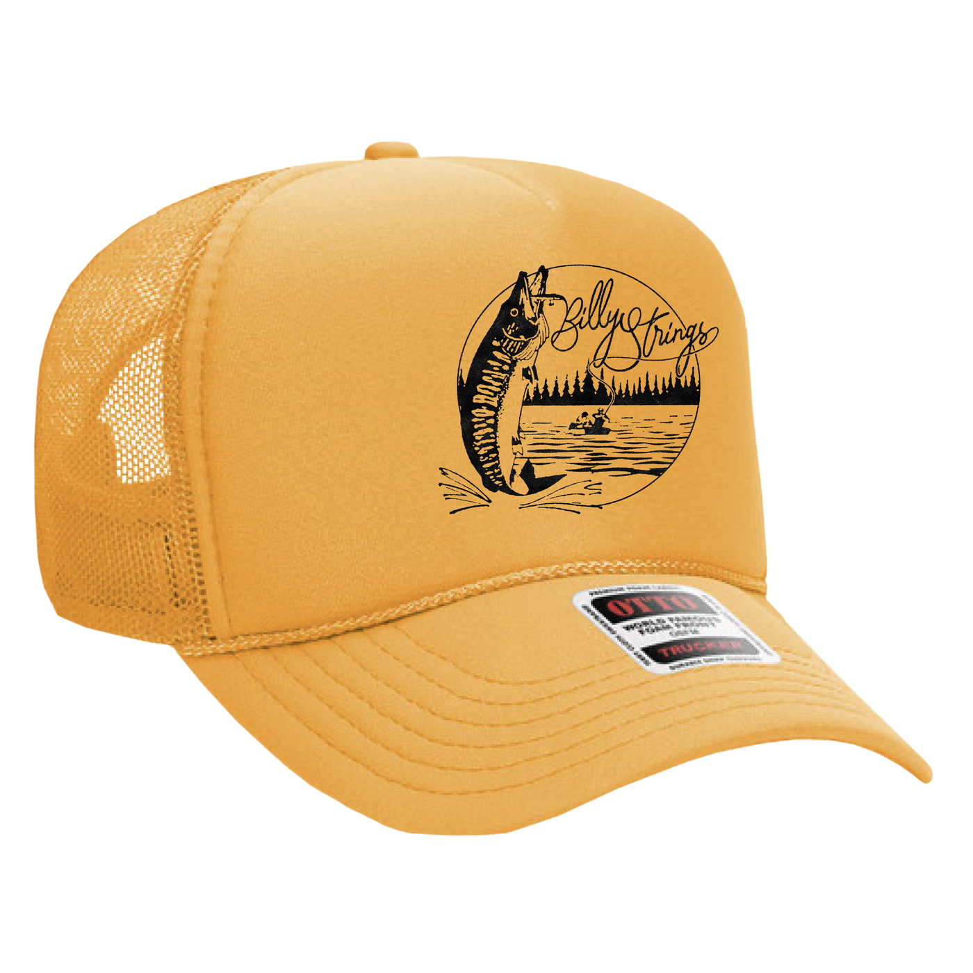 Yellow Lake Fishing Mesh Back Hat Ryan Dunn Billy Strings