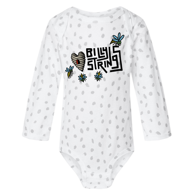 Bees Long Sleeve Onesie (SQUiSHYEYES)