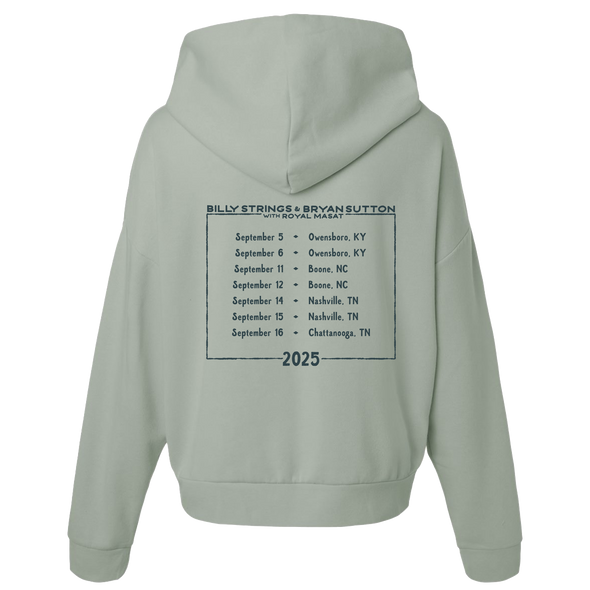 Rooster Ladies Hoodie with Dates (Travis Bone)