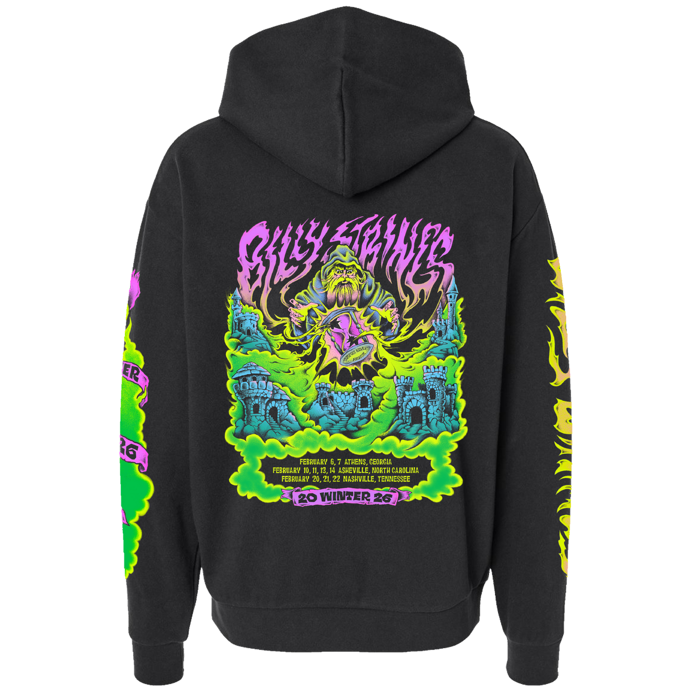 Winter 2026 Hoodie with Dates (Logan Fox) – Billy Strings Winter 2026 Hoodie with Dates (Logan Fox) – Billy Strings
