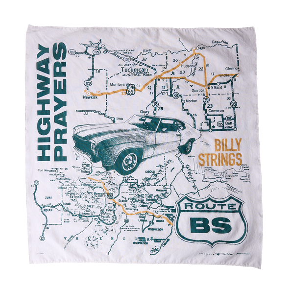 imogene + willie x Billy Strings Green Highway Prayers Map Bandana