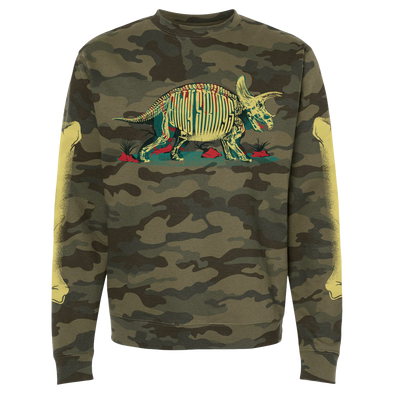 Glow in the Dark Fossil Camo Crewneck (Dannnprints)