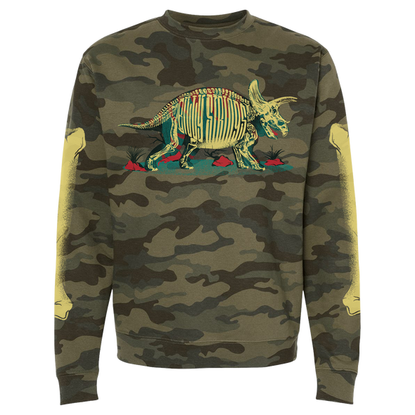 Glow in the Dark Fossil Camo Crewneck (Dannnprints)
