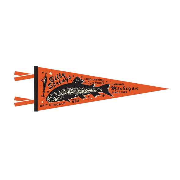 Orange Bait and Tackle Pennant (Oxford Pennant)