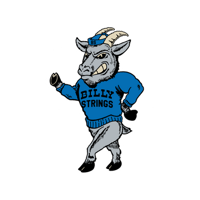 Sticker: Matte Blue Billy Goat Mascot (Matt Cliff)