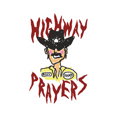 Sticker: Matte Highway Prayers Race Car Driver (imogene + willie)