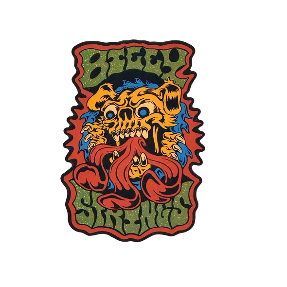 Sticker: Glitter Skull Dog (Logan Fox)
