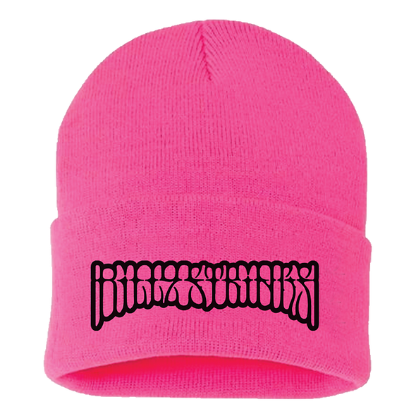 Pink Embroidered Logotype Beanie (Julian Bast)