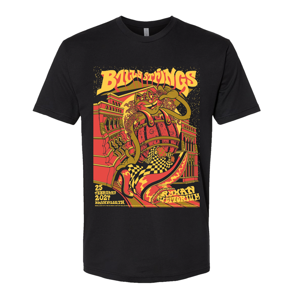 Ryman Poster Tee (Billie Buck) – Billy Strings