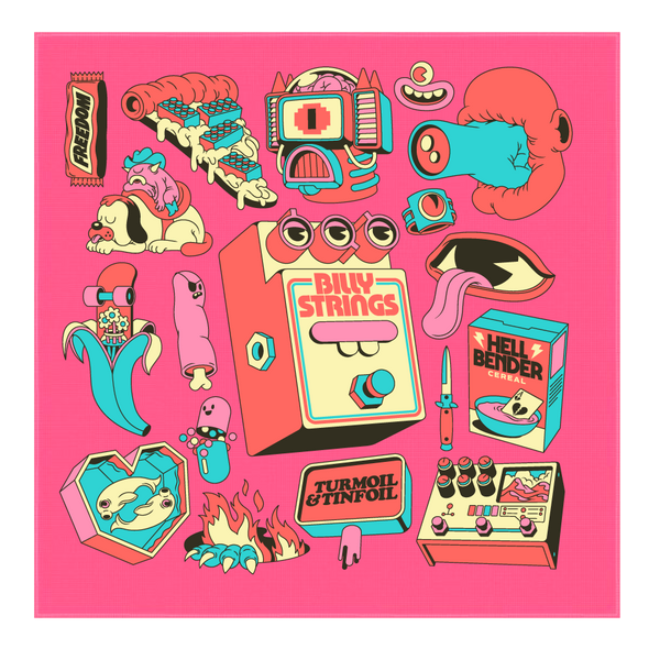 Tattoo Flash Pink Bandana - Full Color